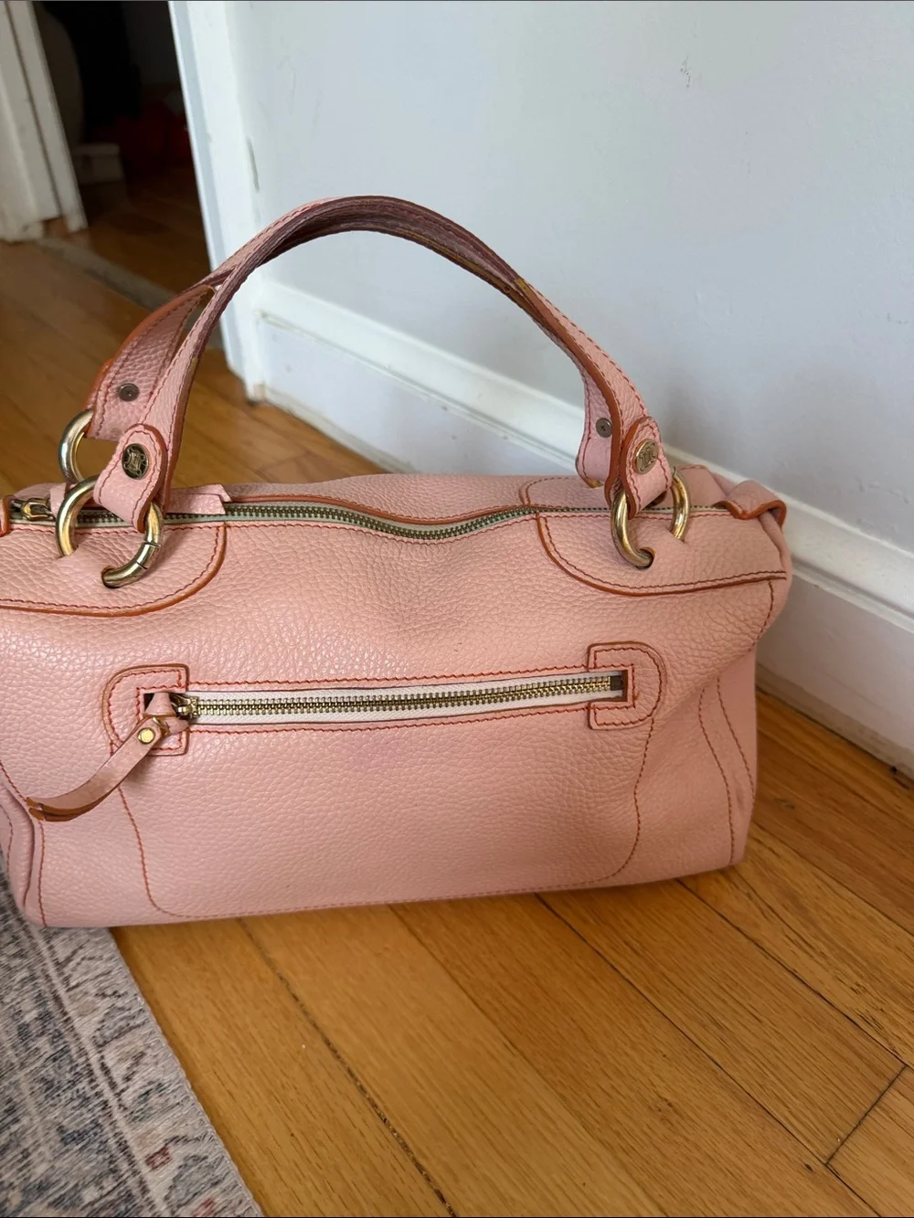 Celine Pink Leather Boogie Bag